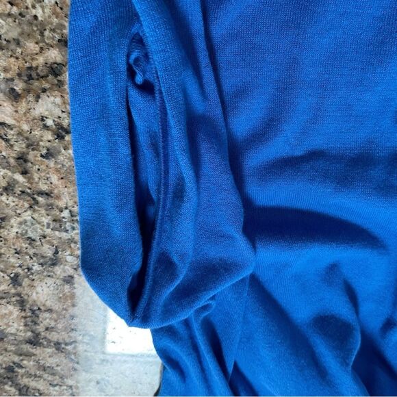 NWT Minnie Rose Oversized Relaxed Fit Blue Dress Pockets Cotton, Women M/L - Picture 6 of 13